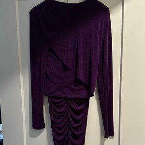 Elegant Purple Long Sleeve matching set